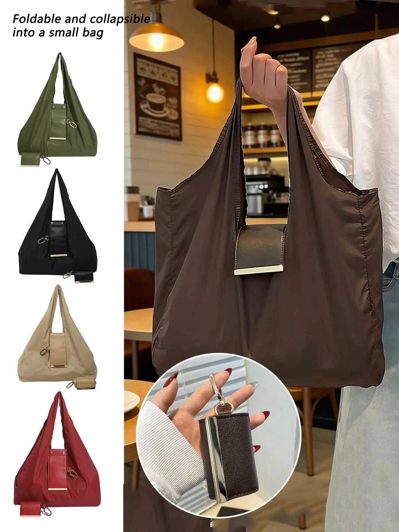 Extremely simple style skill casual versatile triangular tote bag, wide shoulder strap design, fashionable personality, large capacity texture shoulder bag, can accommodate tablets, files, suitable for commuting and shopping