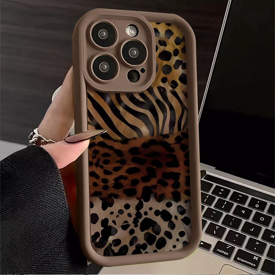Phone Case - Phone Case - One Piece of a Leopard And Zebra Patterned Phone Case Compatible with for Apple iPhone 17 E Air Pro ProMax iPhone16 15 14 Plus 13 12 Mini 11 X XS XR