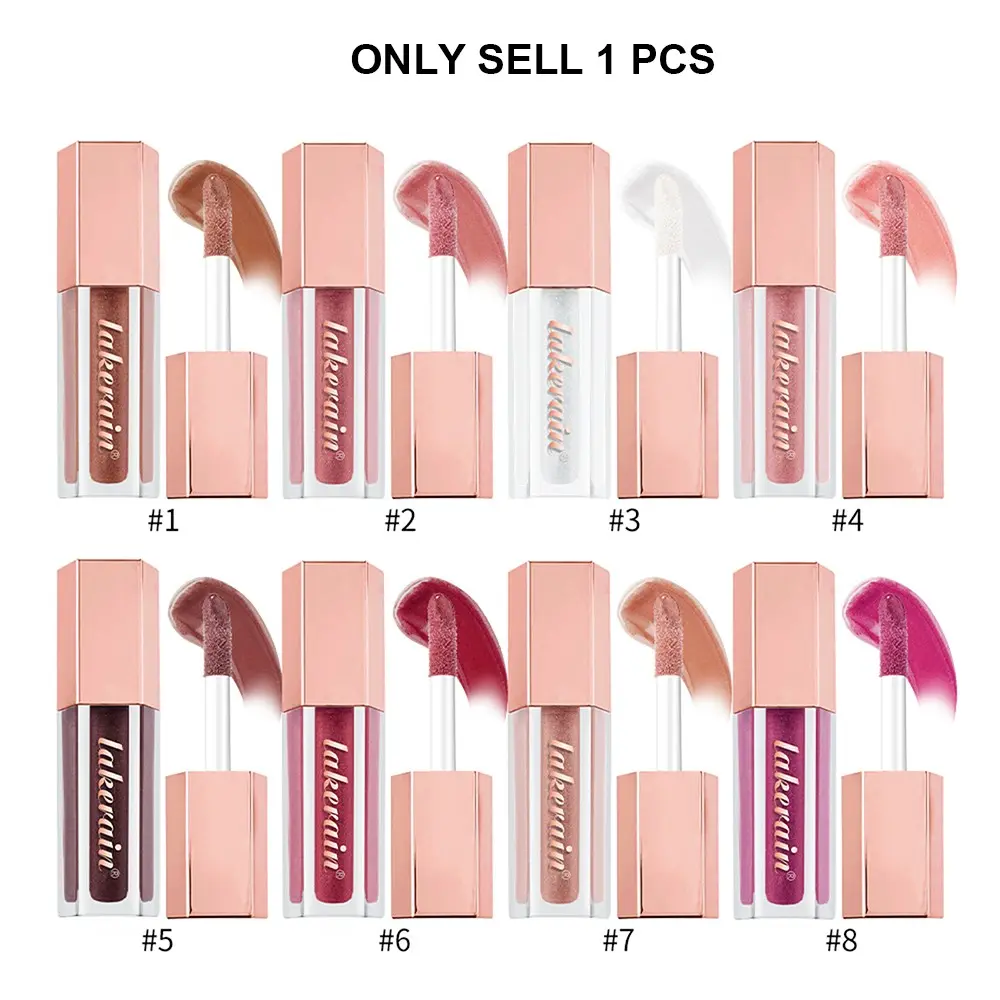 Single Pack 8 Color Glowing Lip Gloss, Micro Sparkle Moisturizing Starlight Lip Shine, Long-Lasting Hydrating Lip Makeup