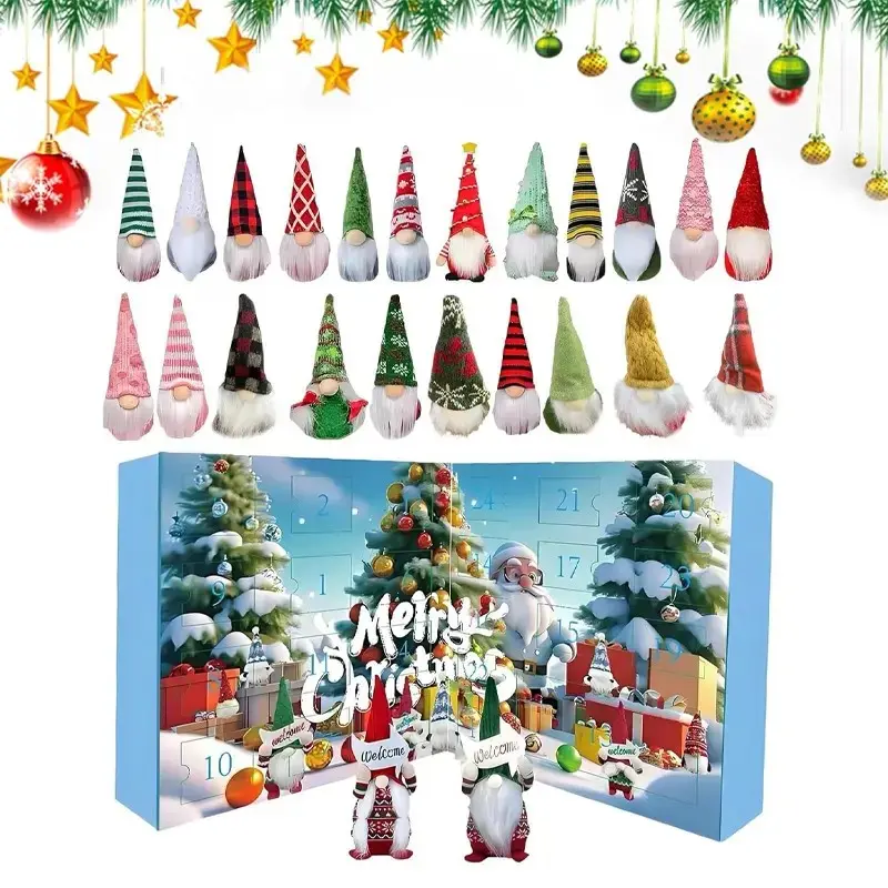 Christmas Surprise Set, Includes 24 Elves, Countdown Calendar, Christmas Tree Decorations, Decorative Ornaments, Perfect Holiday Gift and Decoration