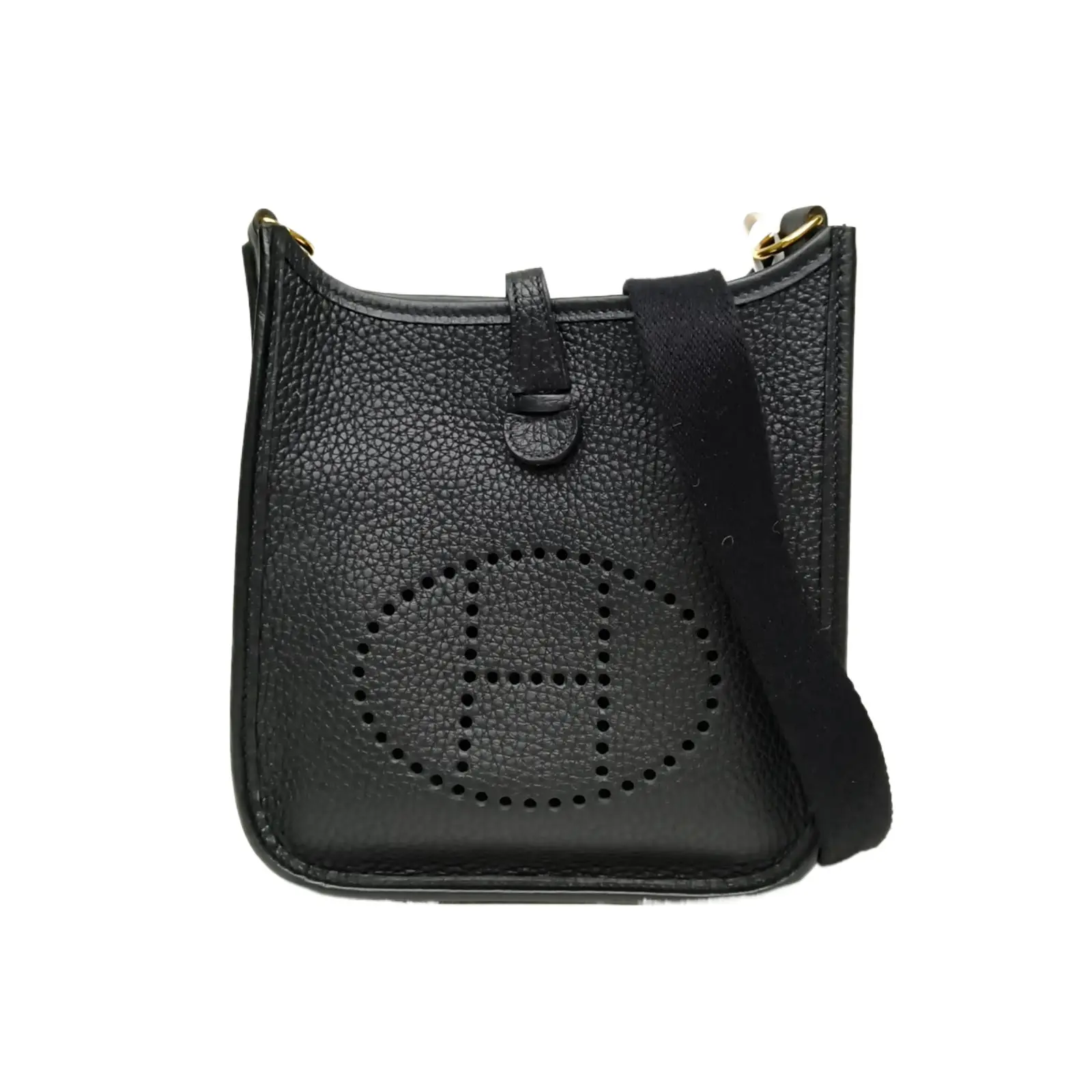 Pre-owned HERMÈS aleaEvelyne Mini 16 Noir(89) Clemence P226461751