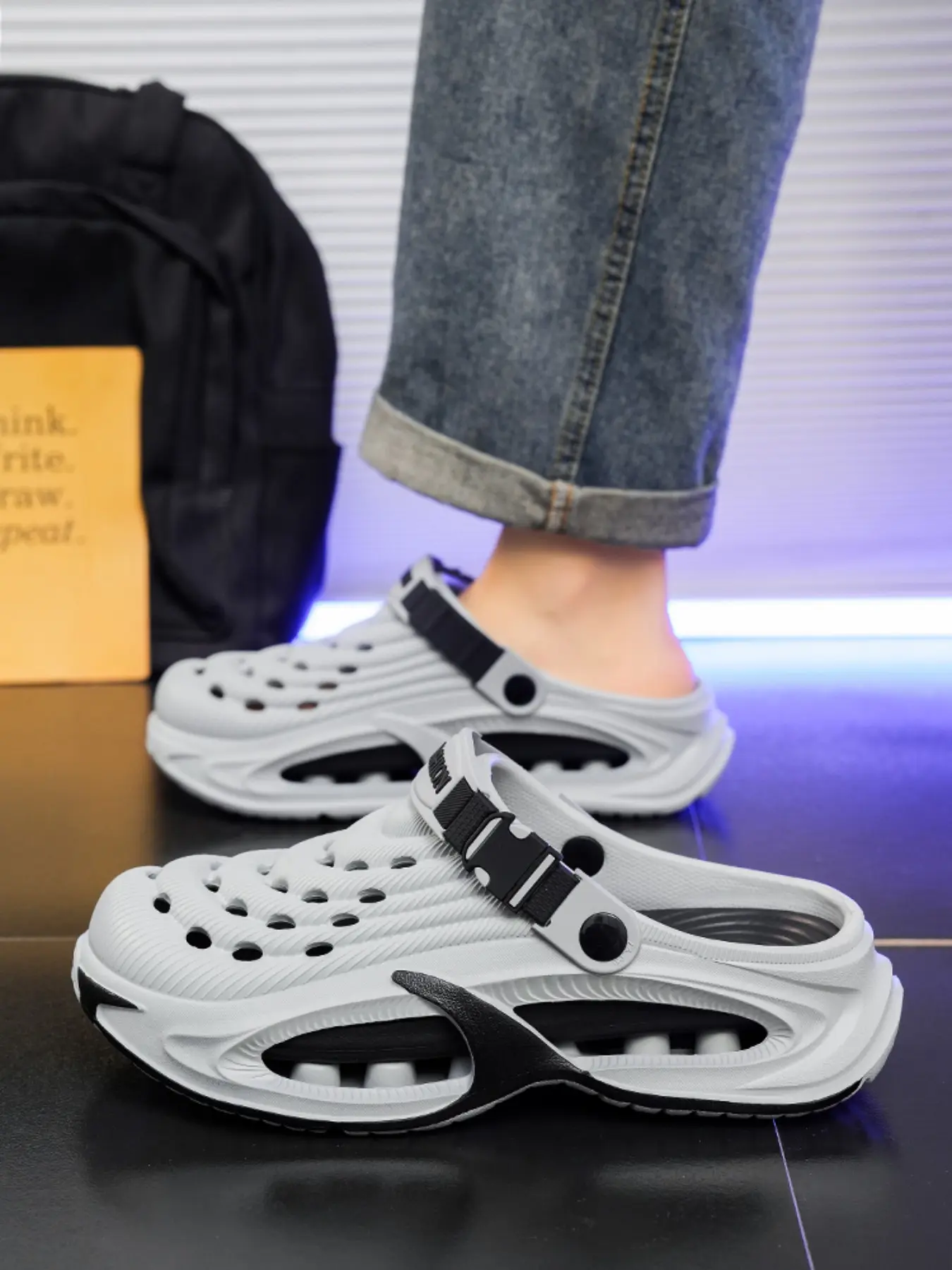 Women's Thick Sole Anti-Odor Sandals, New Summer Beach Slippers, Non-Slip Eva Open Toe Shoes, Suitable for Home and Outdoor Use, Footwear