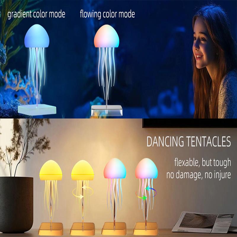 LED Jellyfish Lamp with 9 Tentacles 2 Working Modes Ultra Long Battery Life Colour Gradient Light Effects with Remote Control LED Jellyfish Lamp with 9 Tentacles 2 Working Modes Ultra Long Battery Life Colour Gradient Light Effects with Remote Control