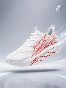[Dn. Monkeys] Night Glow Running Shoes, Ink Art Print Flyknit, Lightweight High Rebound Thick Sole, Shock Absorption Sports Shoes[]]