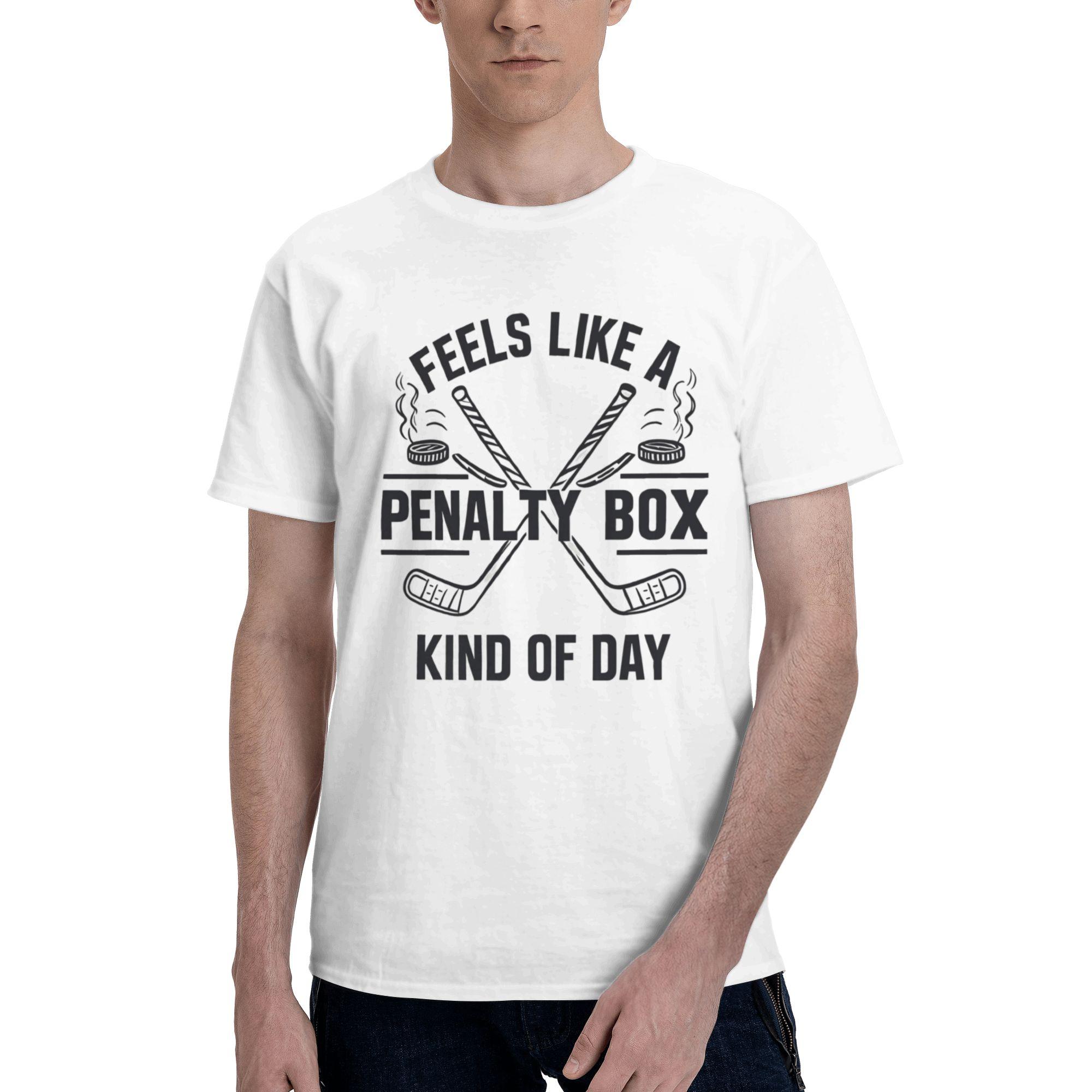 Feels like a day in the box T-shirt; hockey enthusiast T-shirt; sporty humor graphic top