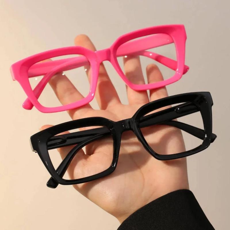 4Pcs Classic Square Frame Non Prescription Glasses Daily Wear Office Study Clear Lens Lightweight Comfortable Unisex Eyewear Durable Frame All Day Use