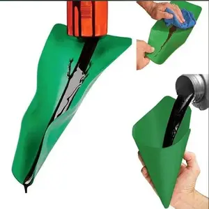 summervibes Aluminum Alloy PC Car Flexible Oil Drain Guide Tool, Equipment Maintenance Deformation Truck Oil Guide Plate Oil Guide Tool, Flexible Folding Oil Leakage Funnel, Car Garden Lawn Accessories