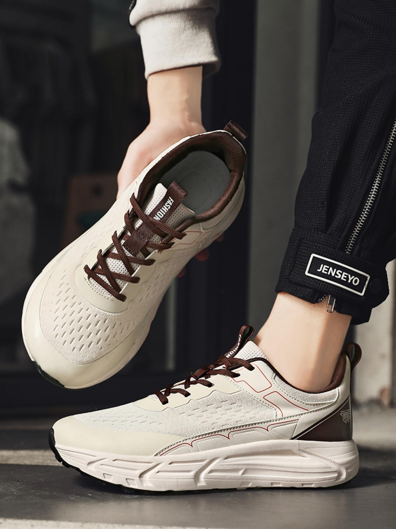 Men's  Chunky Running Sneakers, Breathable Mesh Upper, Ultra-Cushioned Thick Sole, Casual Athletic Shoes for American Runners