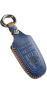 Key Fob Shell Case Replacement Fits for Ford Mustang Fusion Edge Explorer F150 F250 F350 Lincoln MKZ MKX MKC 2014-2017 Keyless Entry Remote Control 5 Button Pad Cover M3N-A2C31243300