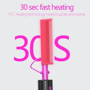 Technology Dual Voltage Ceramic Pressing Comb - 450° F Fast Heating Mini Straightener for Lace Front Wigs and Black Women's Hair Technology Dual Voltage Ceramic Pressing Comb - 450° F Fast Heating Mini Straightener for Lace Front Wigs and Black Women's Hair