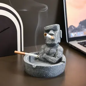 Retro Stone Statue Ashtray Home Office Decor Personalized Trendy Quirky Sculpture for Living Room Dormitory