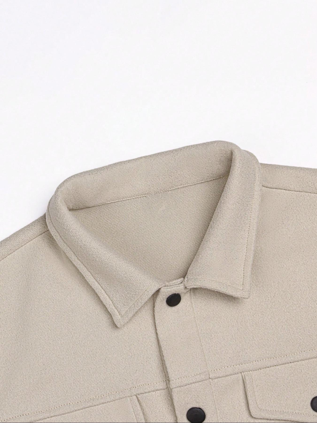 Men's Simple Fitted Woolen Jacket Set, Fashion Casual Design, Suitable for Work or Outing, Lightweight Ensemble, Enhance Your Wardrobe Taste