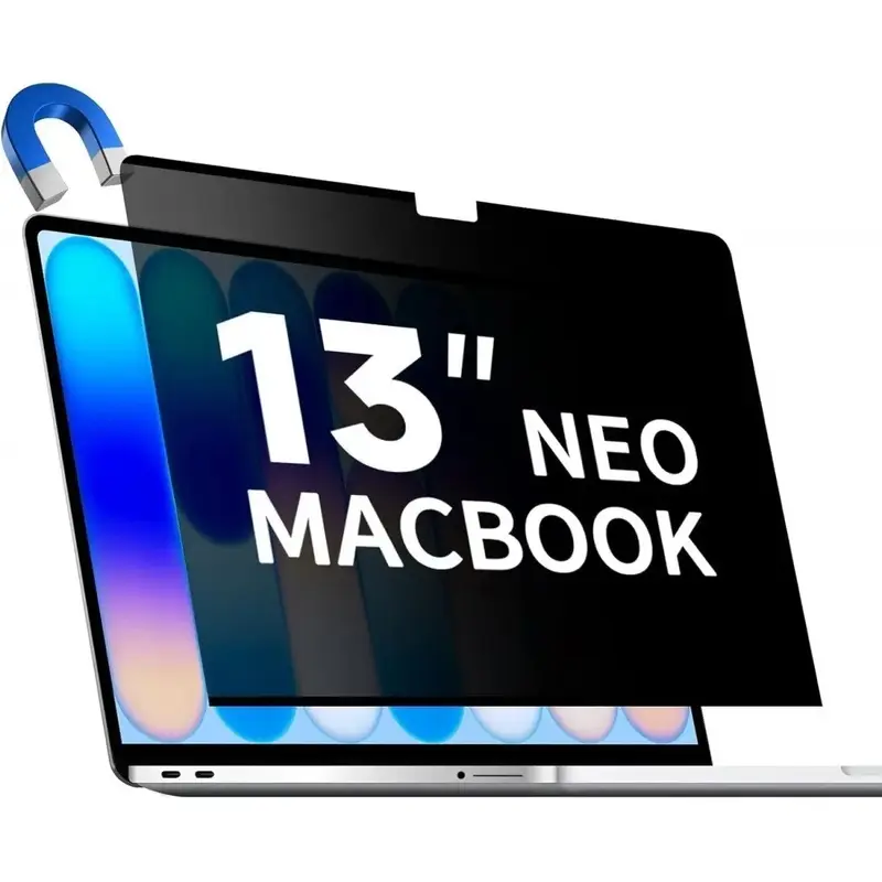 Privacy Screen Protector for MacBook Neo 13" 2026 Released (A3404, A18 Pro Chip), Magnetic Removable Anti Glare Film for Mac 13'' Laptop