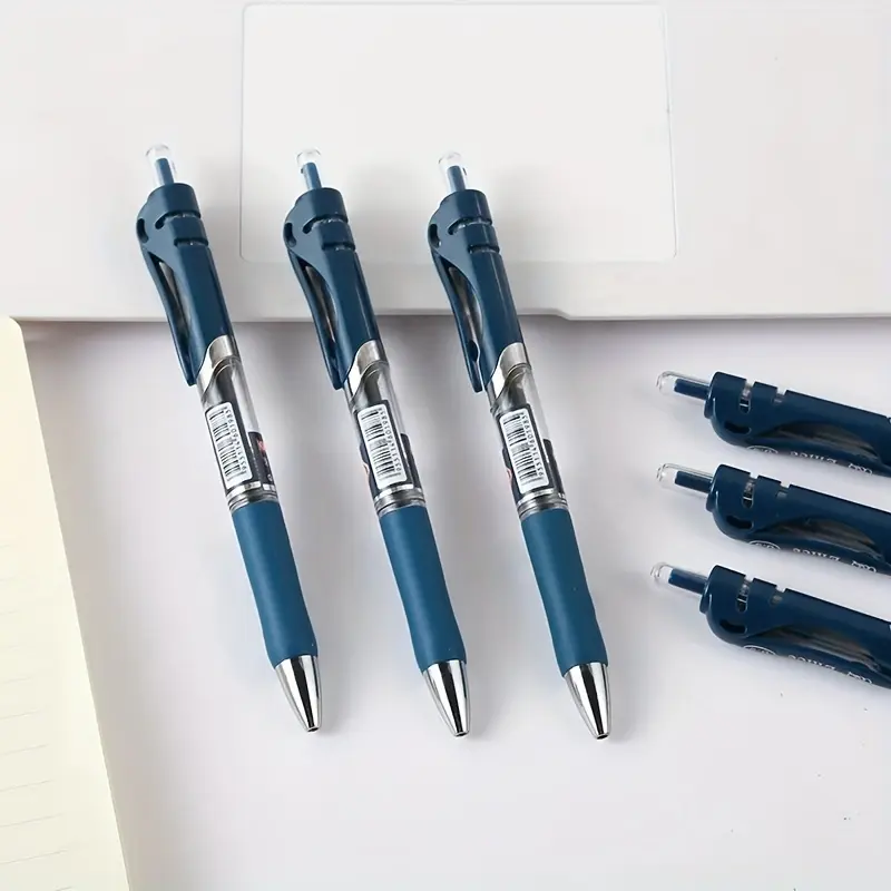 10Pcs Doctor's Favorite Dark Blue Gel Ballpoint Pen Set - Ink Gel Pens, Smooth Writing, 0.5mm Fine Tip, Refillable, Ergonomic Design, Perfect for Doctors, Nurses, Office and Prescription Writing - Stationery Essentials
