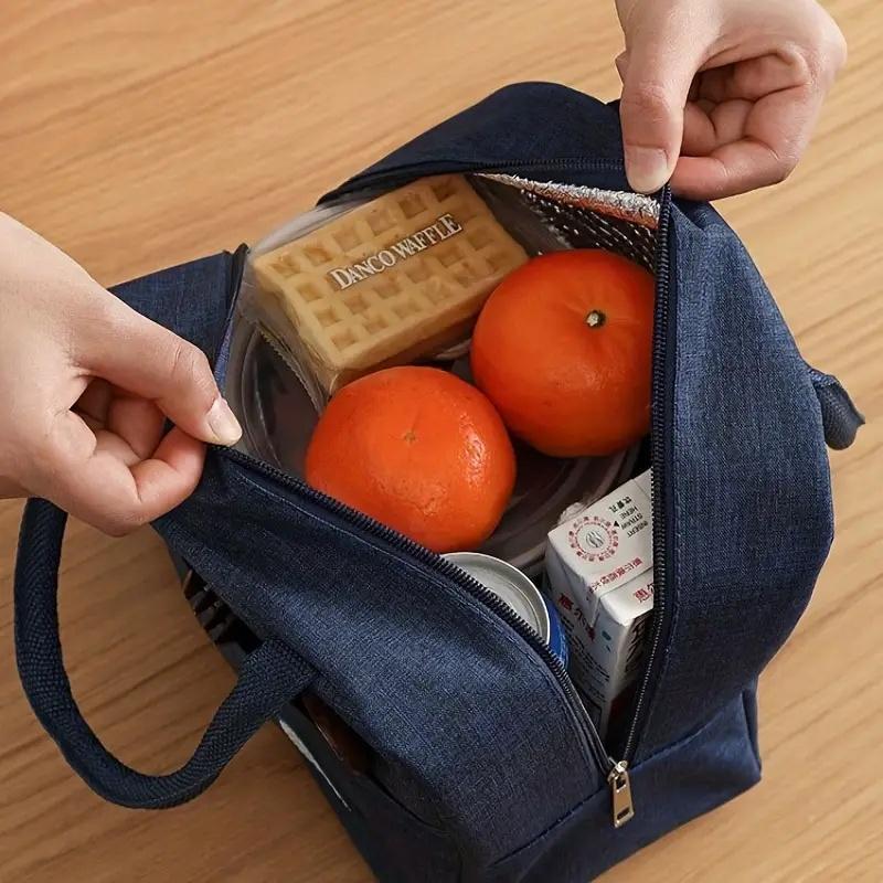 Insulated Lunch Bag, 1 Count Waterproof Lunch Storage Bag with Handle, Portable for Home School Office Outdoor Camping Picnic, Multifunctional Insulated Bag, Lunch Cooler Bag