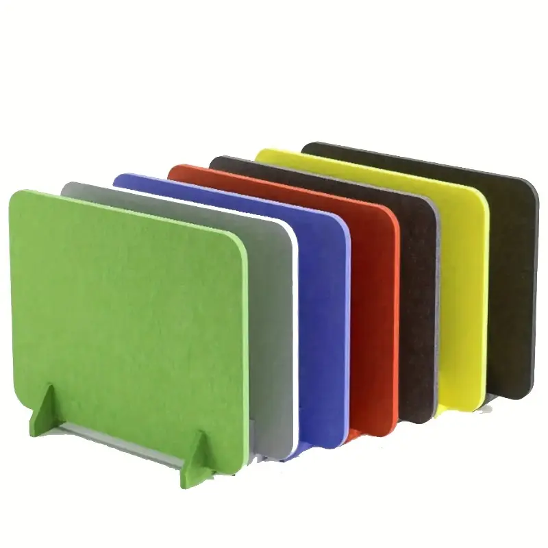 4pcs Desktop Privacy Partition - Office Screen, Noise Reduction and Visual Barrier, Suitable for Offices, Libraries, Classrooms - Sturdy Legs, Compatible with Various Desks