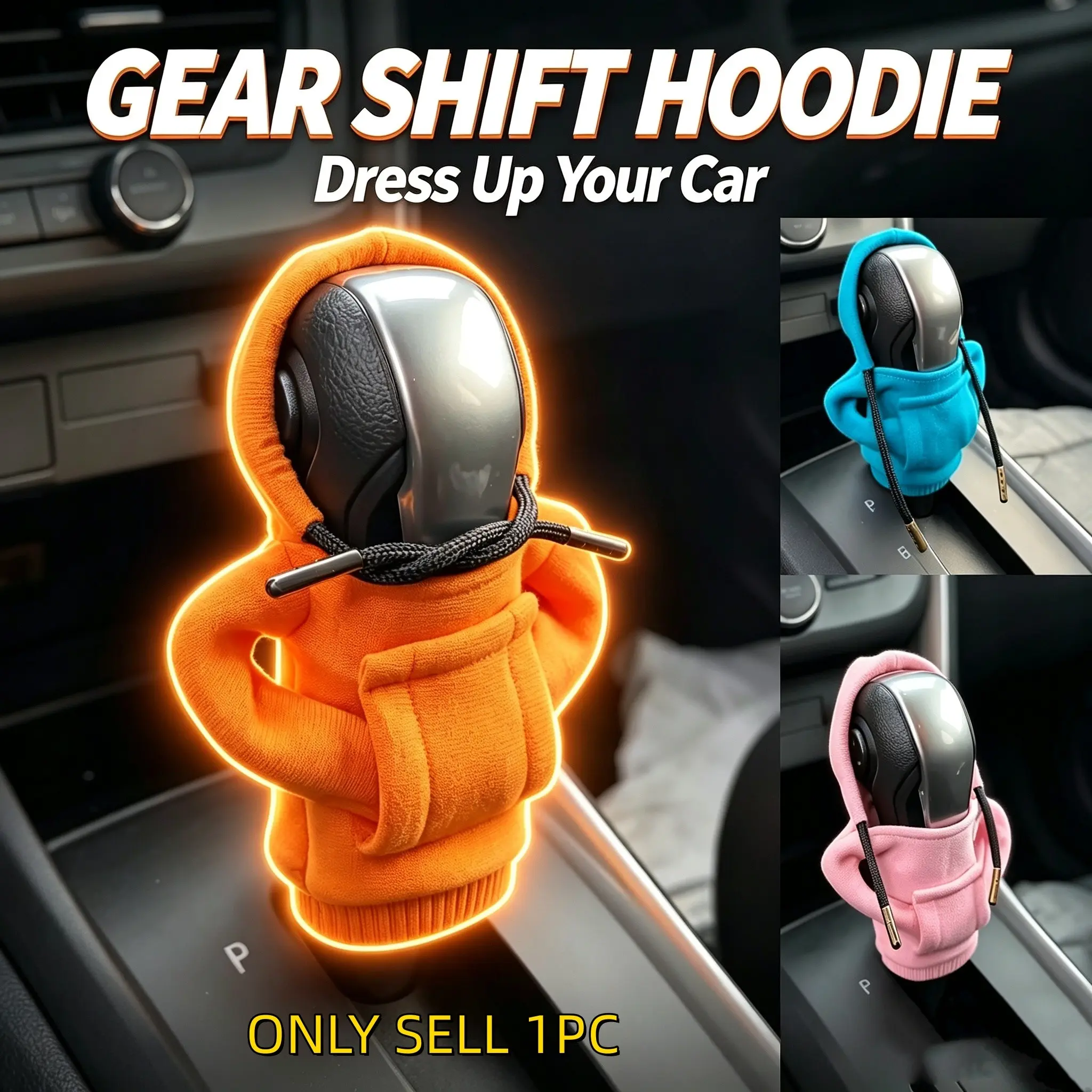 Fashionable Car Gear Shift Cover, Shift Lever Cover, Stylish Hoodie Design for Manual Handle Gear, Durable Auto Accessory for Easy Installation