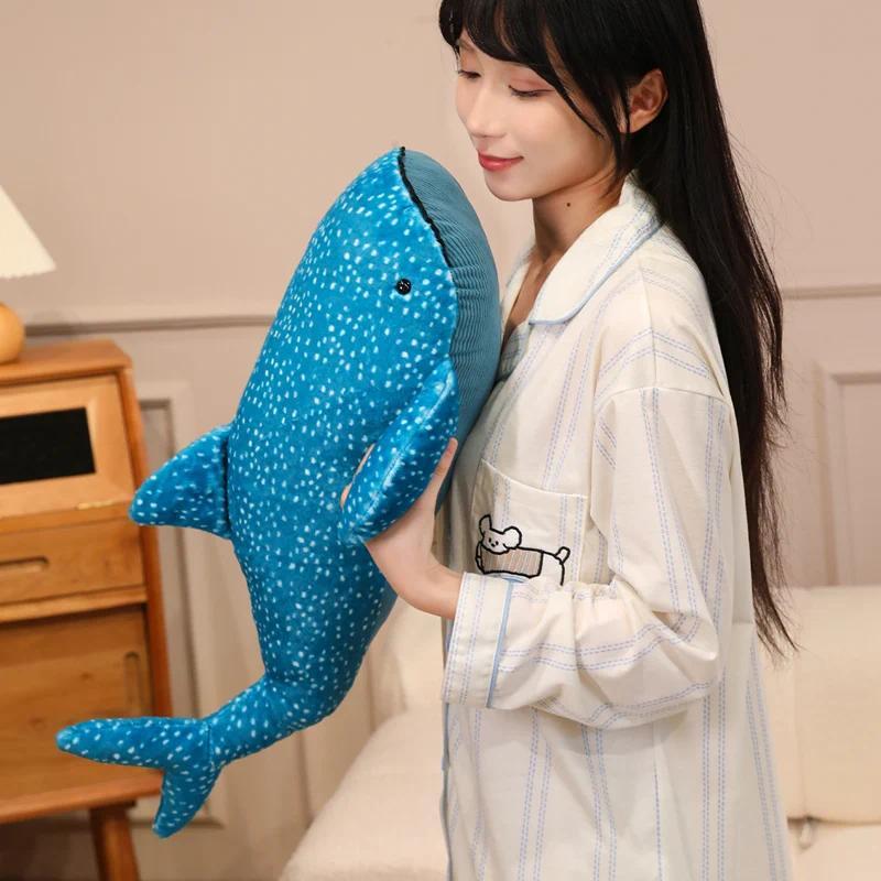 New Cute Animal Plush Doll Whale Shark Anime Stuffed Soft Cushion Pillow Soothing Plush Toy Room Decoration Custom Festival Gift