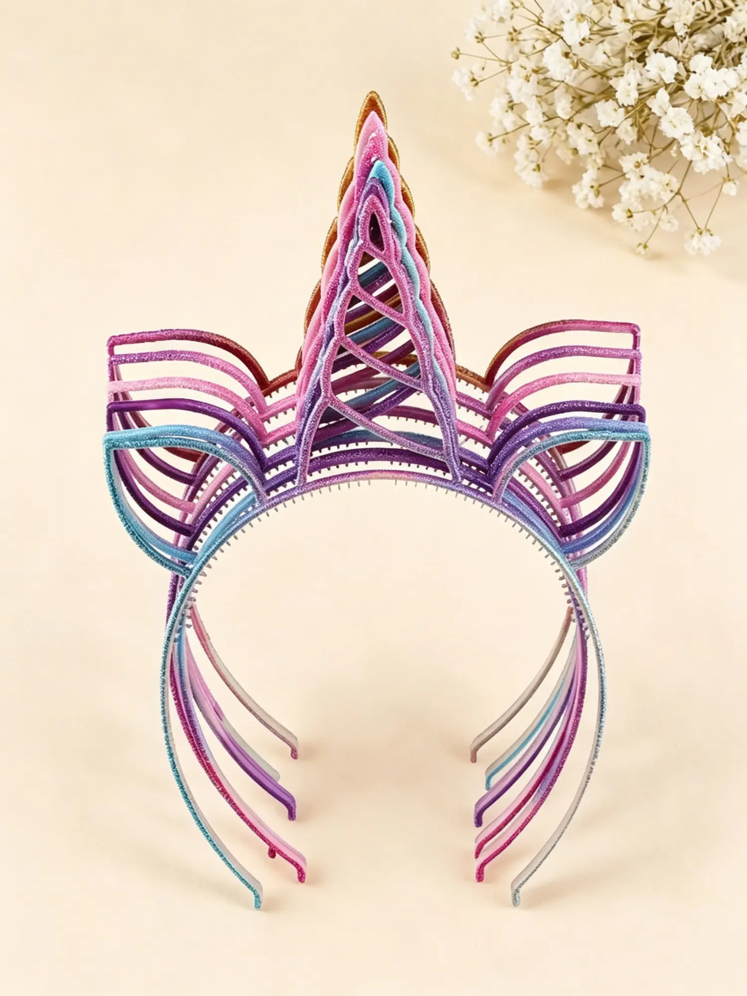 6 Pcs Colorful Unicorn Hairbands, Women Girls Party Accessories, Perfect for Festivals and Performances, Fashionable and Versatile Hair Decorations
