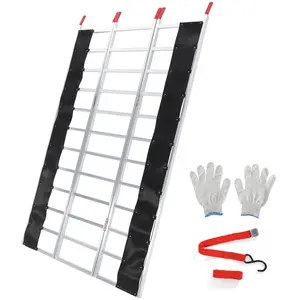 Heavy Duty Snowmobile Ramp, 85" x 54" Aluminum Tri-Fold Loading Ramp, 1500 LBS Capacity for ATV/UTV/Motorcycle/Lawn Mower/Garden Tractor, Pickup Truck & Trailer Loading