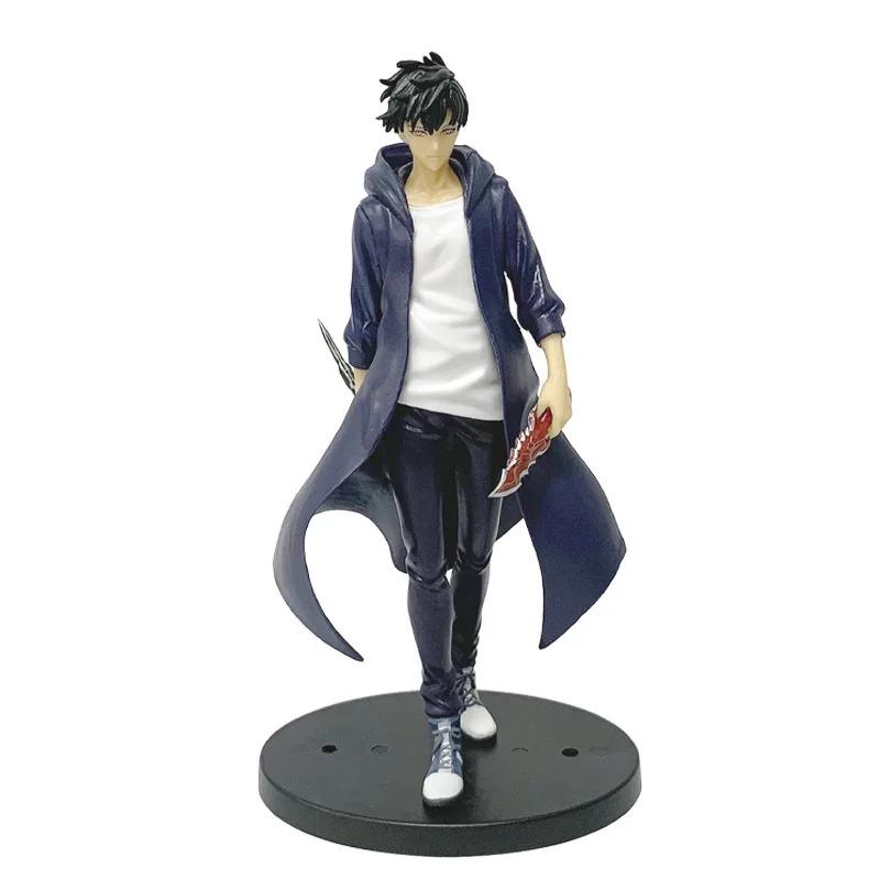 In Stock Solo Leveling Shadow King Figure Sung Jinwoo Cheng Xiaoyu Handheld Model Desktop Ornament Anime Collection Model Gift