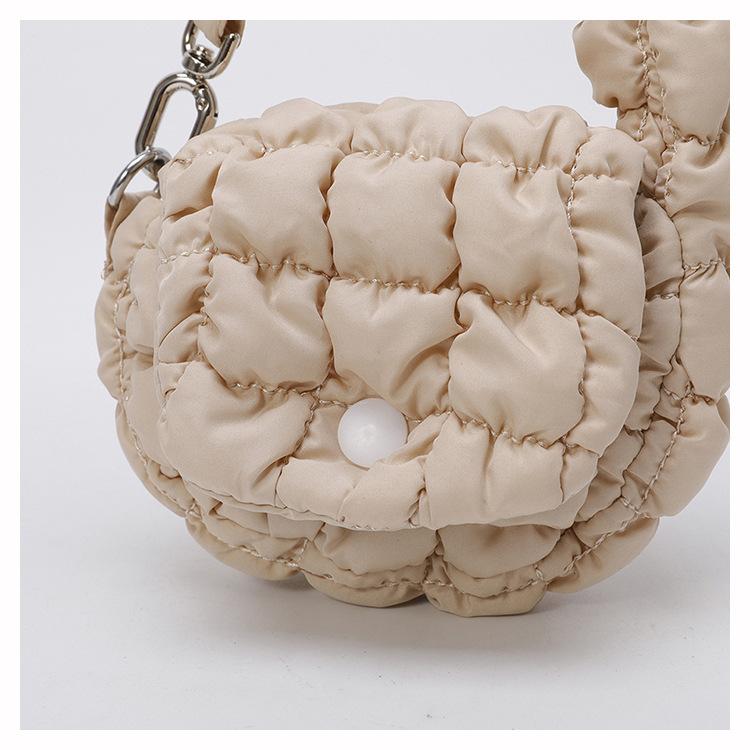 Trendy New Pleated Cloud Bag Mini Coin Purse Pendant Korean Style Storage Bag Portable Decorative All-Match Small Bag Daily Casual Versatile Fashion Accessory Lightweight Easy Carry Simple Stylish Design Perfect For Everyday Use And Outfit Matching