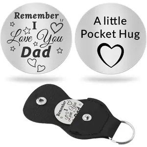 Pocket Hug Token - Double Sided Long Distance Relationship  Stainless Steel Inspirational Christmas Gifts