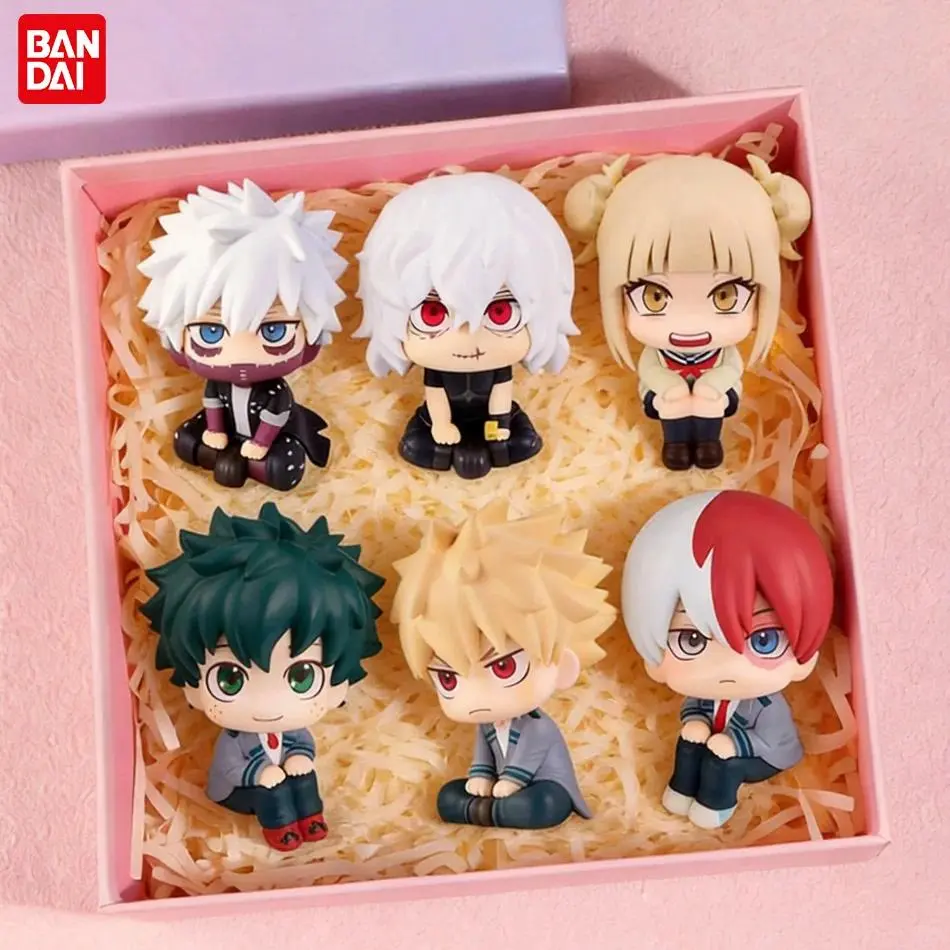 My Hero Academia (MHA) Bandai PVC Figures Set - Tomura Shigaraki, Izuku Midoriya, Katsuki Bakugo Cute Chibi Hand-Painted Anime Character Statue, PVC Collectibles, Collectible Figure Ornament Toy Model