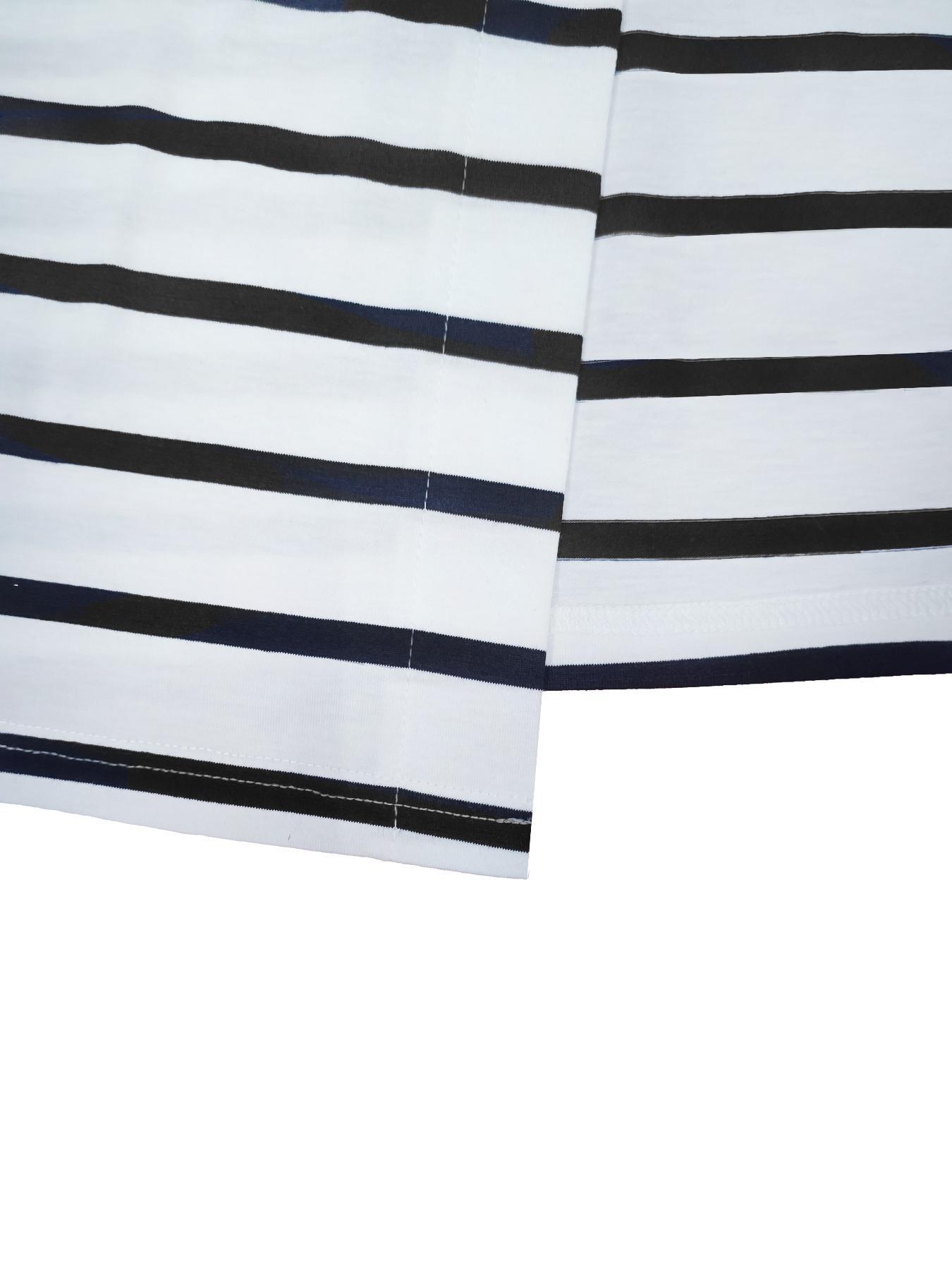 Women's Striped Print Crop Top & Split Thigh Button Skirt Two-piece Set, Striped Sets, Casual Long Sleeve Round Neck Top & High Waist Skirt for Daily Wear, Ladies Clothes for All Seasons, Fall outfit