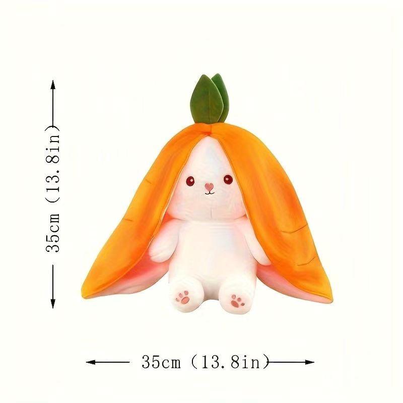 Cute Strawberry Design Plush Toy, Cuddly Soft Adorable Stuffed Animal, 1 Count Soft Double-Sided Zipper Rabbit Pillow Toy for Kindergarten Decoration, Lovely Hugging Toy, Super Soft Fluffy, for Friends & Adults, Gift for Her, Girl's Gift