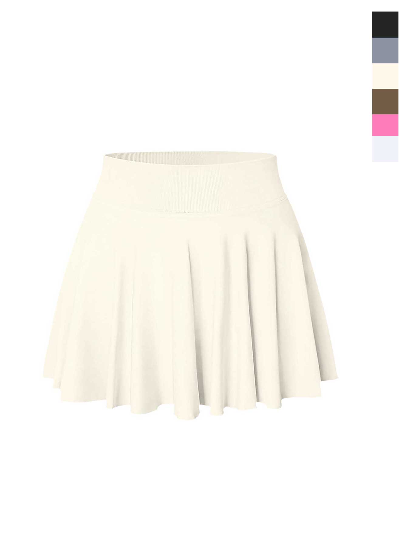 Women's Solid Color Pleated Skort, Sporty Casual Pocket Skort for Tennis Yoga Gym, Ladies Sportswear for Spring & Fall, Womenswear, Tennis Skorts, Athletic Skort