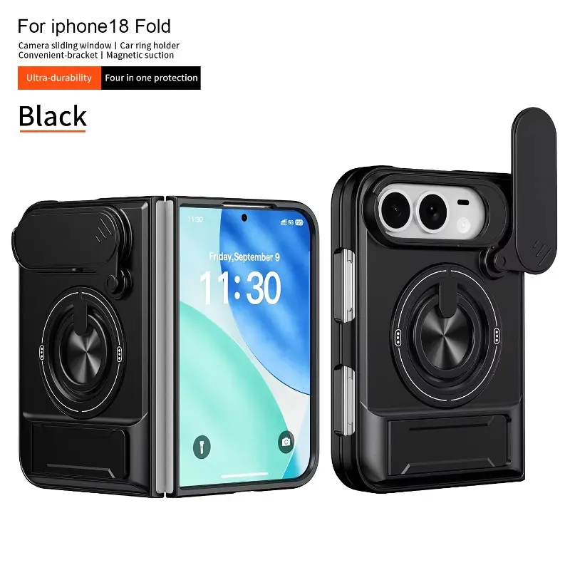 New Luxury Ultra Phone Case with Magnetic Holder, Military Armor Shell, Camera Protection Cover