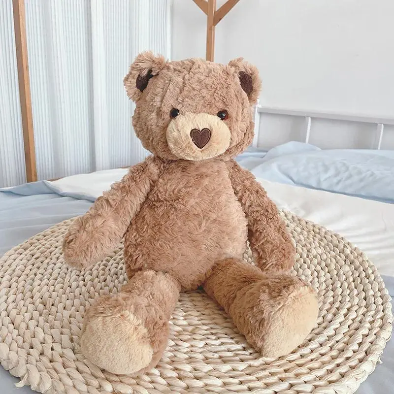 40cm Cute Curly Heart Teddy Bear Plush Toys Hug Bear Dolls Kids Birthday Gifts Pillow Teddy Bear Doll Home Living Room Bedroom