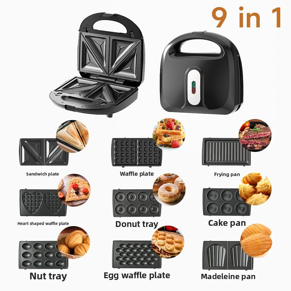 3-in-1 Multifunctional Household Breakfast Machine with Sandwich Maker, Toaster & Waffle Iron for Quick Homemade Toast & Light Meals