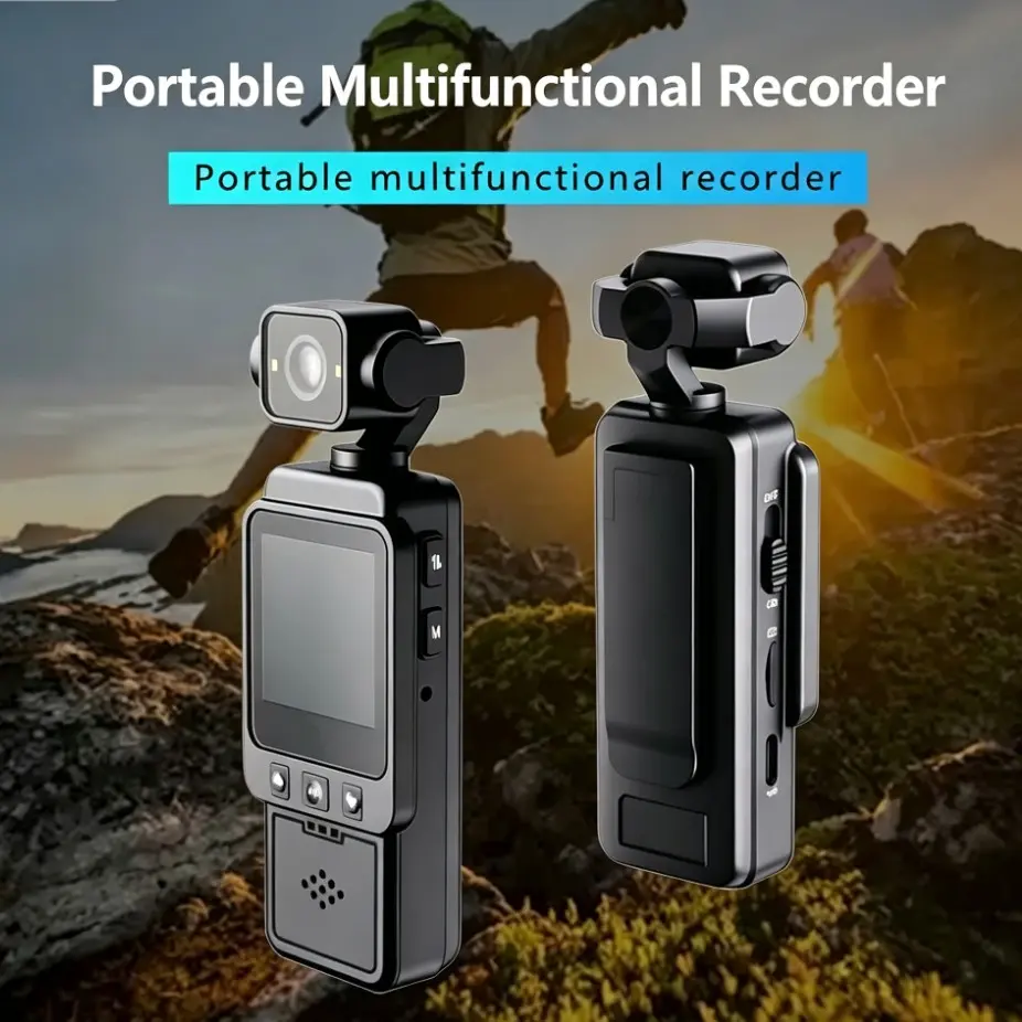 Portable Body Worn Camera 1080P HD WiFi Mini Compact Action Camera, Clip Night Vision, Sports Video Recorder, Motorcycle Cycling Vlog