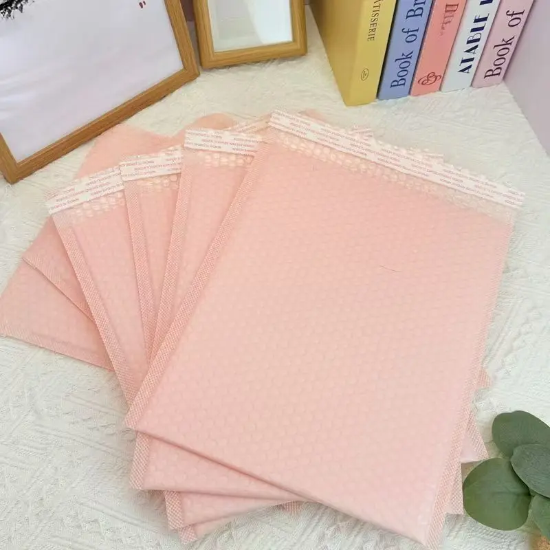 100 pink ocean bubble envelopes 18x20 cm/7.1x7.87 inch filled polyethylene mail bags, small parcel mail bags, mail packaging, commercial supplies