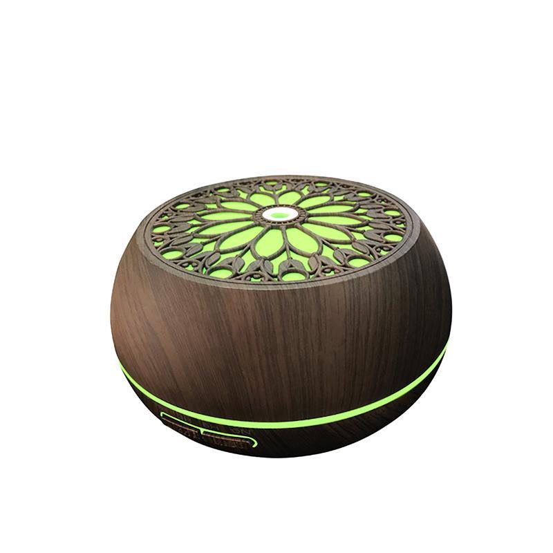 550ml Smart Diffuser with 6 Oils , Custom Timer & RGB Lighting for Modern Home Decor air  purifier essential oil aroma diffuser humidifier aromatherapy oil wood grain design Round Household