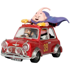 Mr. Satan Fat Buu Car Handmade Model 12cm, Retro Miniature Vehicle Scene Box Desktop Decorative Gift, Unique Collectible Ornament, Decor Figurine