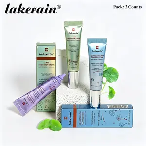 3 Colors Centella Asiatica CC Cream, 2/3 Pack, Hydrating & Moisturizing, Long-Lasting Wear, with Centella Asiatica Extract, Soothes Skin, Evens Skin Tone, Improves Dullness, Suitable for Night Owls and Office Workers