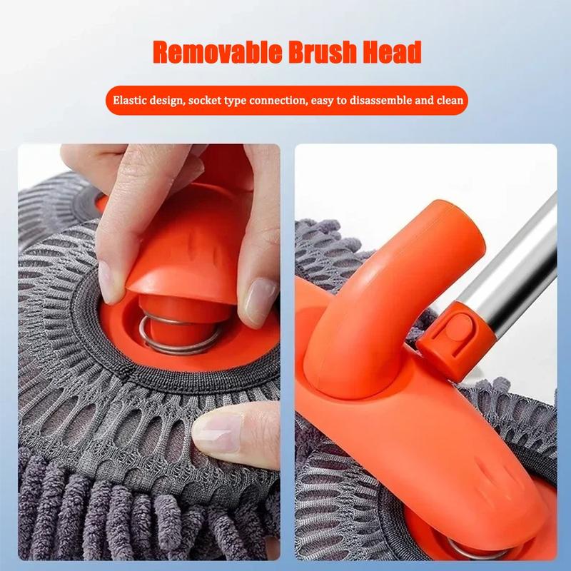 Long Handle Car Wash Mop, 360 °     Rotating Retractable Brush for Cars, RV, Trucks and SUVs, for Home Cleaning