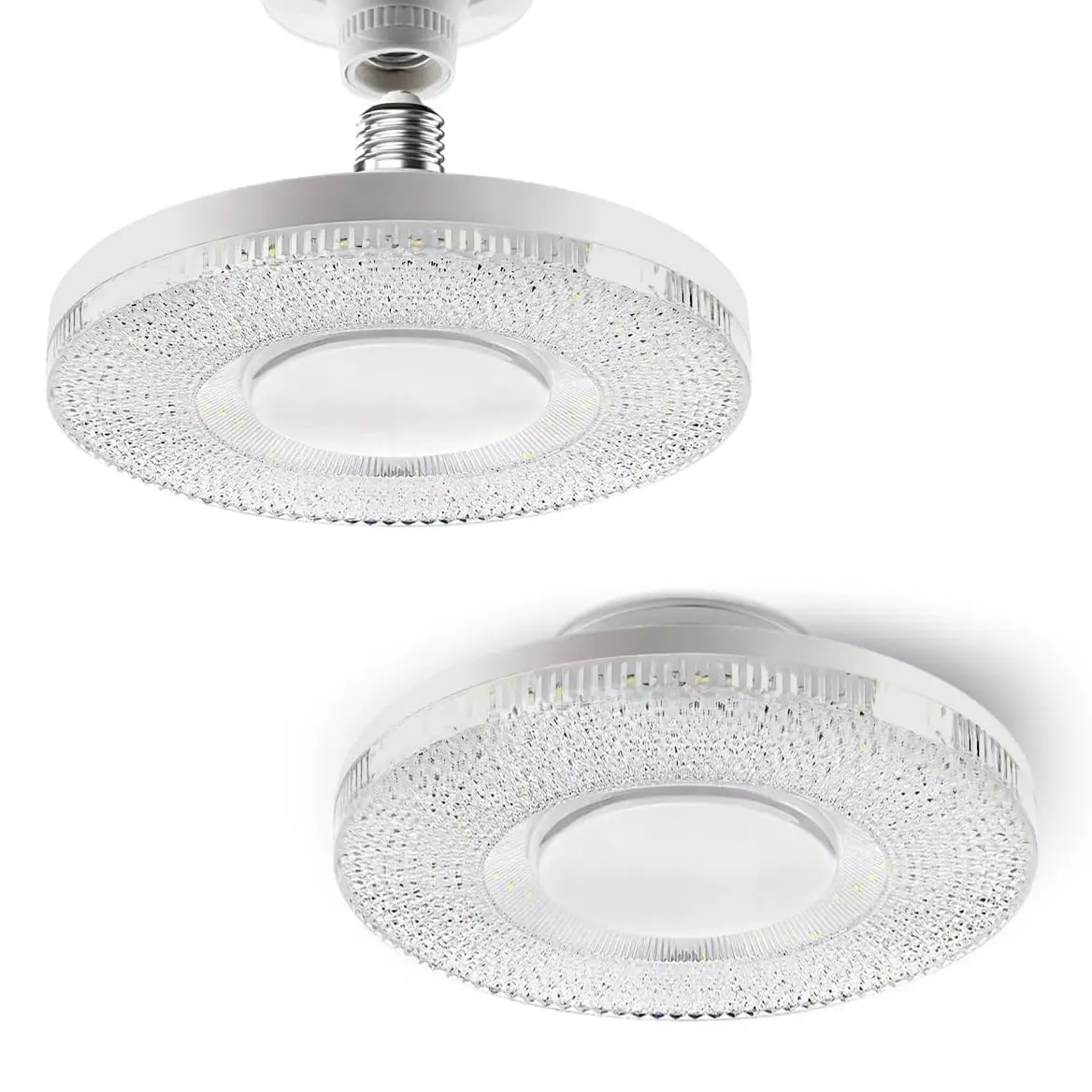 2-Pack 220v E27 LED Bulbs with Base, Dimmable Flat Low Profile, 3 Color Temperatures, Ideal for Kitchen Bedroom Living Room Bathroom