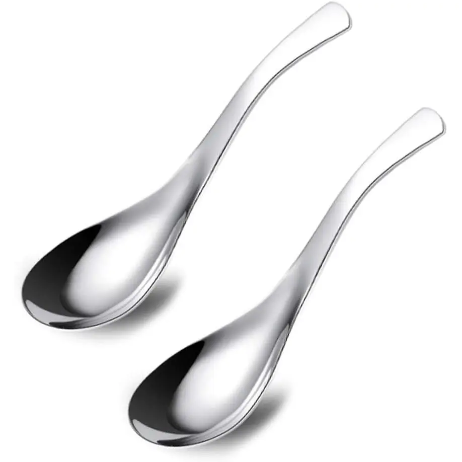 Stainless Steel Spoon, Soup Spoon, Coffee Spoon, Desert Spoon, etc. Light Weight and Small Size. (2PCS)