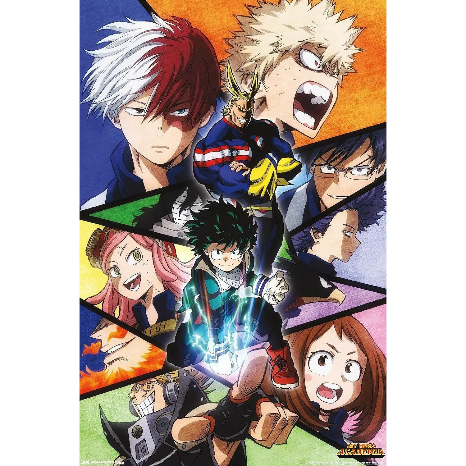 Trends International My Hero Academia-Faces Wall Poster, Bedroom Dorm Gaming Room,Characters Framed Canvas Wall Art