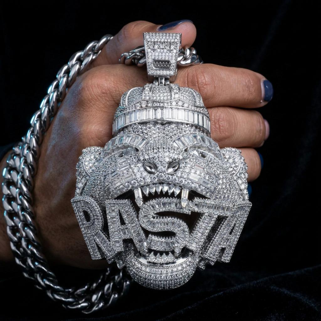 European and American high street retro tiger head pendant, niche trendy brand personalized necklace suitable for both men and women, American street hip-hop style