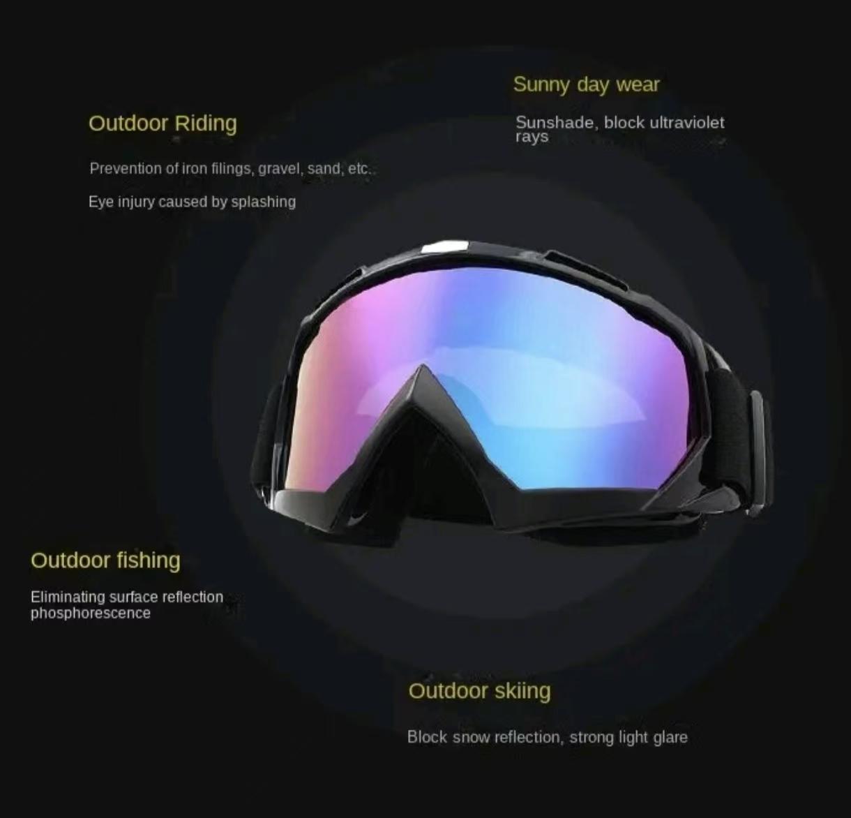 Dirt Bike Goggles Motorcycle Riding Ski Windproof Glasses clear that fit vintage mountain desert snow sport glass Windproof Dirt motorcycle goggle biking sunglass performance eyewear unisex eye glasses windproof dustproof new sunglass