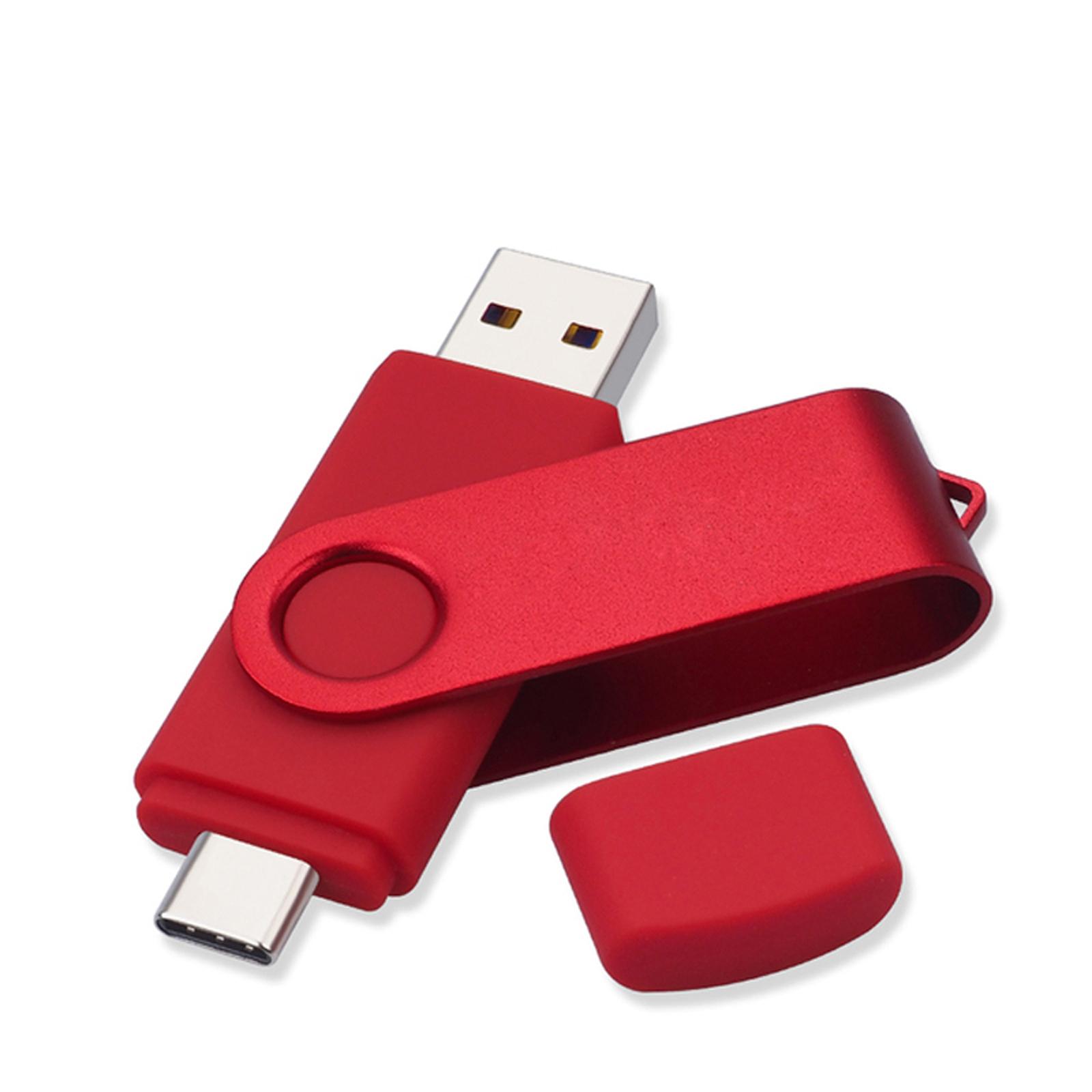 USB Flash Drive, 2-in-1 USB 3.0/Type-C OTG Memory Stick (1 Pc), Thumb Drive External Storage for Android Smartphones, PC, Mac and Laptops