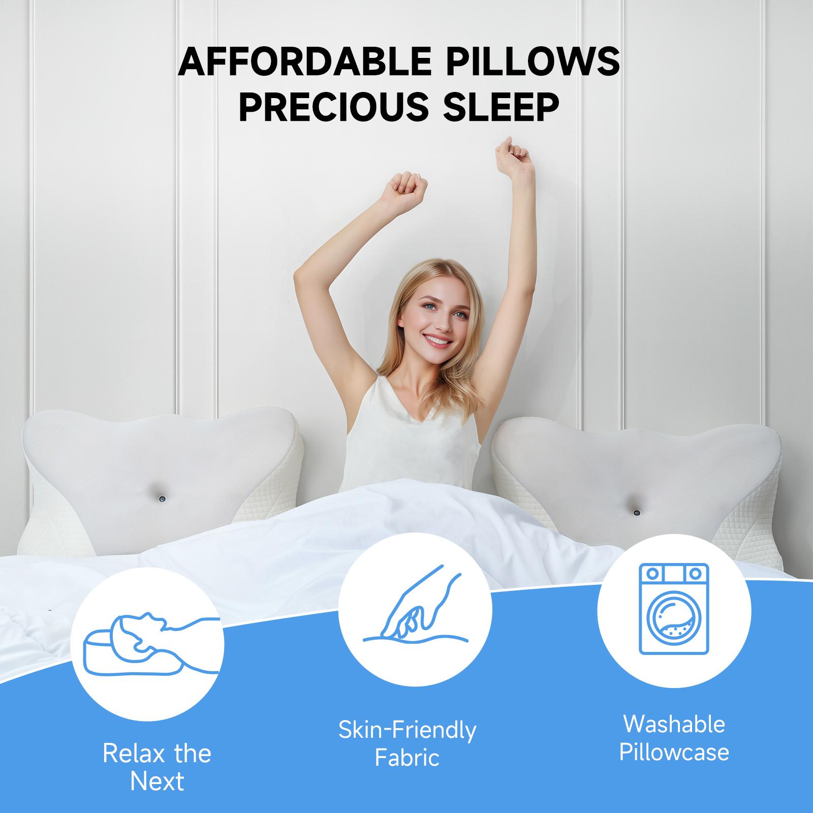 VIZIM Memory Foam Infinity Pillow Cervical Neck Support for Side Back Sleepers with Washable Cooling Cover Orthopedic Bed Pillow for Pain Relief Ergonomic Design VIZIM Memory Foam Infinity Pillow Cervical Neck Support for Side Back Sleepers with Washable Cooling Cover Orthopedic Bed Pillow for Pain Relief Ergonomic Design