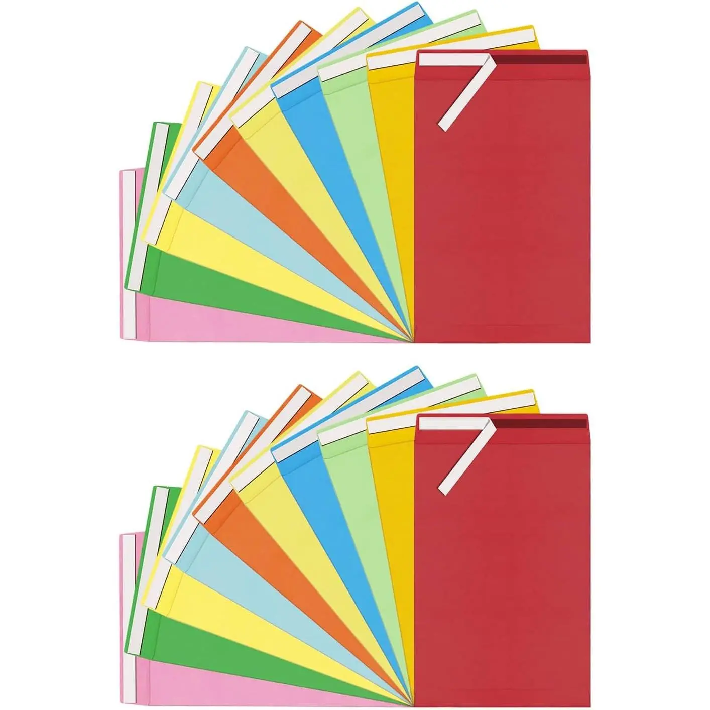 20 Pcs 6x9 Inches Colored Catalog Envelopes - 28lb Printable Kraft, Self Seal Ultra Strong Peel & Seal for Mailing, Storage and Organizing, Acid Free(Gift)