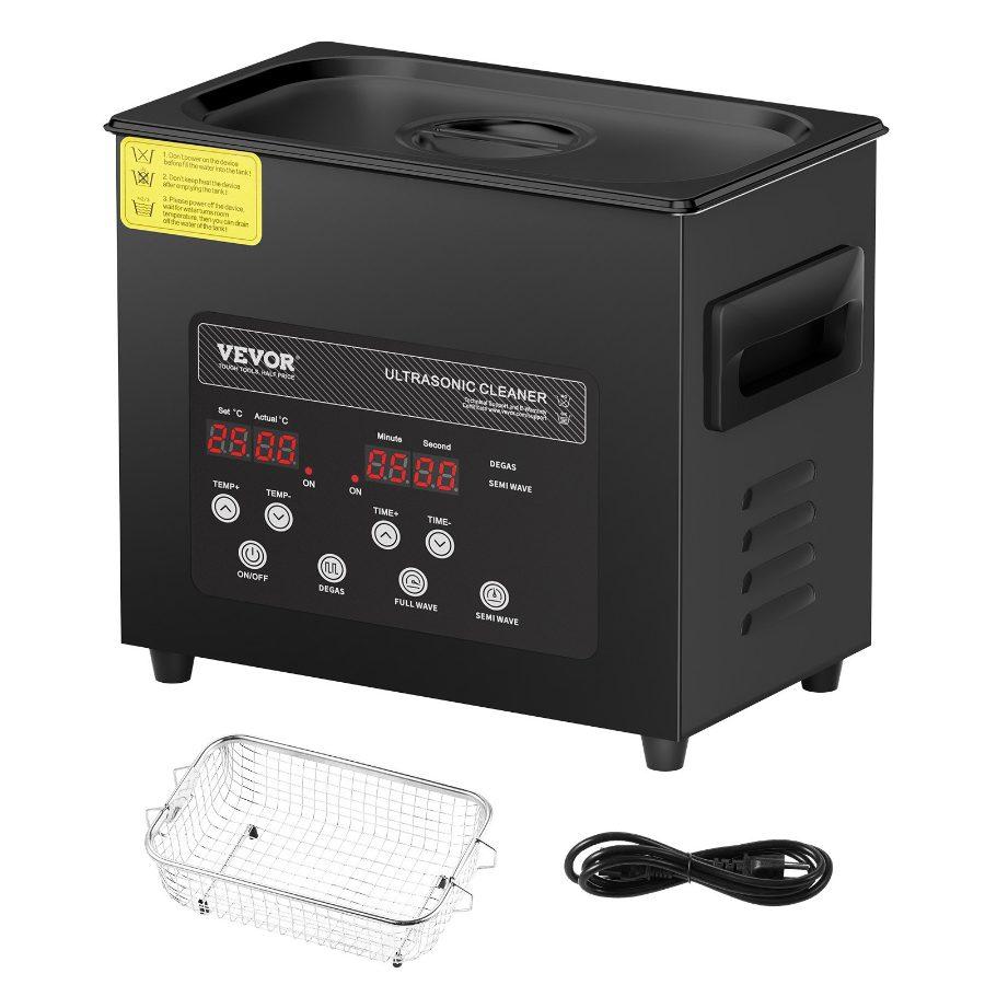 SummerWinsVEVOR 3L Ultra Sonic Cleaner, 120W Digital Ultrasonic Cleaning Machine with Gentle Mode Upgraded Degassing, 40kHz Ultrasound Cleaner Machine with Heater Timer for Jewelry, Glasses, Tools Retainerdealsforyoudays