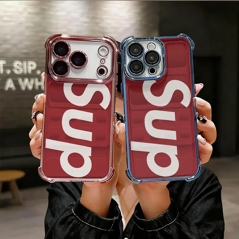 SUP Phone Case for iPhone 17 AIR 17 PRO 16 PRO 15  PRO MAX  14 PLUS 13 PRO 12 11 series (silicone softshell) airbag anti-drop and shockproofmobile phone protective case